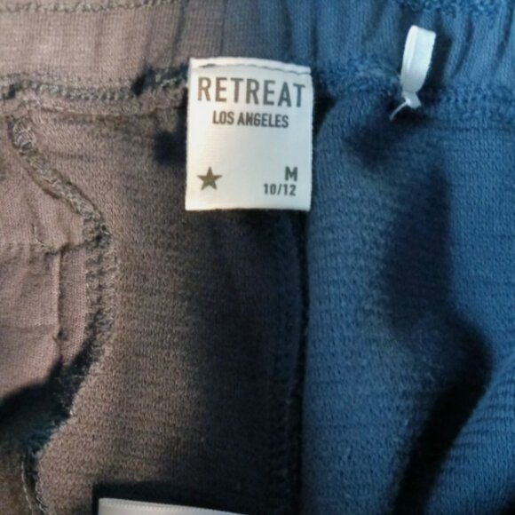 Retreat Los Angeles Boys Jogger Sweat Shorts Navy Blue Cotton Size M 10 / 12 - Picture 11 of 12